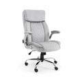 Ergonomischer Bürostuhl aus Metall und Samt Grau