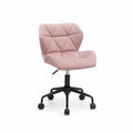 Bürostuhl Velours Rosa Höhenverstellbar