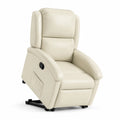 Elektrisch verstellbarer Relaxsessel aus PU-Leder Beige
