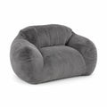 Sessel Grau Plüschgewebe 100cm x 90cm x 85cm