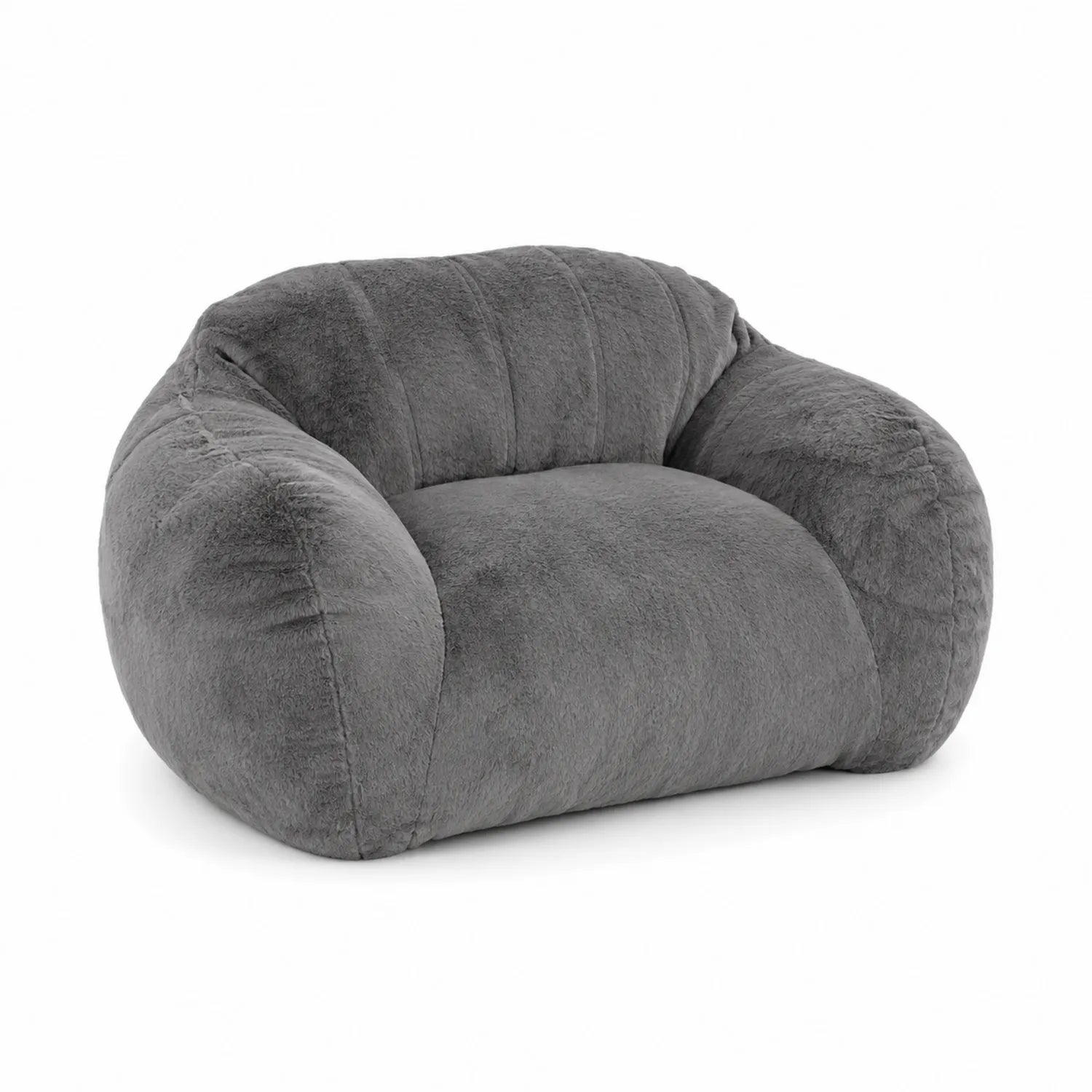 Sessel Grau Plüschgewebe 100cm x 90cm x 85cm