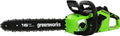 Greenworks Modell, Akku Kettensäge mit bürstenlosem Motor GD40CS18, 40 cm Blattlänge, 20 m, s Kettengeschwindigkeit, Gewicht 3,81 kg