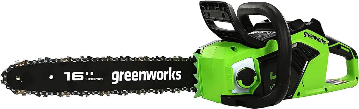 Greenworks Modell, Akku Kettensäge mit bürstenlosem Motor GD40CS18, 40 cm Blattlänge, 20 m, s Kettengeschwindigkeit, Gewicht 3,81 kg