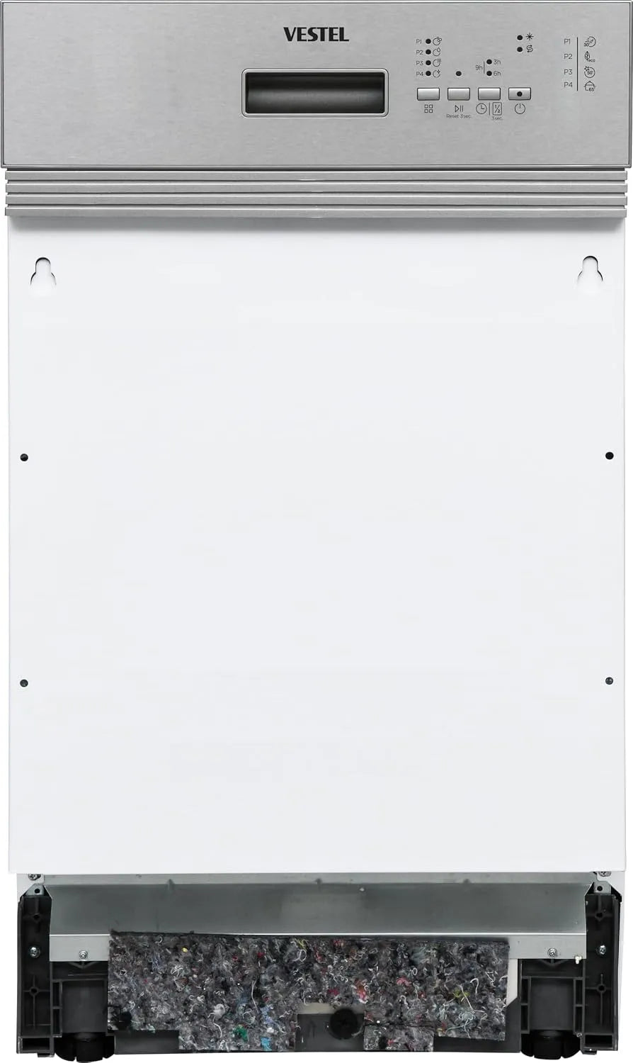 Geschirrspüler VST45-4 Vestel - teilintegrierter, 10 Maßgedecke, inklusive. ckkorb, teilintegrierter 45 cm, 4 Betriebsprogramme