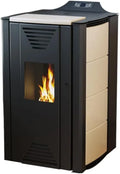 Pelletofen INTERIO 14 ThermoFlux wasserführender, Leistung 14 kW beige