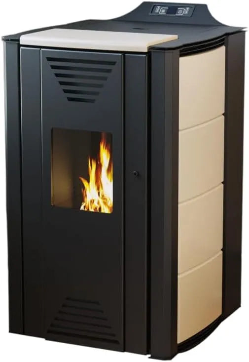 Pelletofen INTERIO 14 ThermoFlux wasserführender, Leistung 14 kW beige