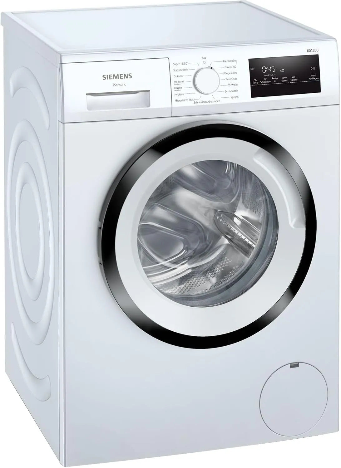 Siemens Waschmaschine WM14N123 iQ300 1400, Breite 60cm, Outdoor-Programm, UpM, Weiß, Frontbeladung mit 7kg Fassungsvermögen, speedPack L