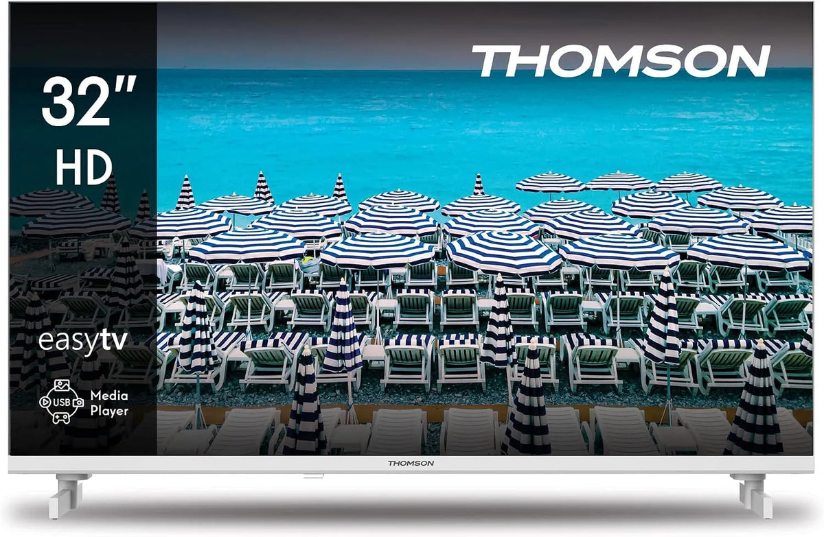 Modell Thomson 32 Zoll 32HD2S13W, Breite 80 cm, CI Plus, Hotel Mode, USB, Triple-Tuner, Satellit, Kein Smart, A Plus Panel