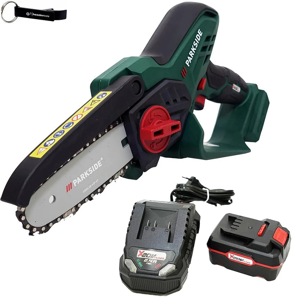 Parkside Modell PAGHS 20 1x4Ah, Spannung 20V Akku Gehölzschneider + HEADNMORE Schlüsselanhänger, HEADNMORE Bundle