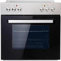 PKM Backofen BIC3-I IX-2/2, Einbauherdset KP 55 Liter Garraum, 3 Funktionen, 7900 Watt, 1 Blitzkochplatte, Ober- und Unterhitze, Edelstahlblende