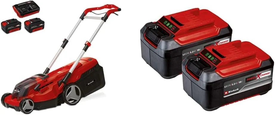 Einhell Rasenmäher, Akku RASARRO 36/38 Kit Power X-Change, Spannung 36 V, 38 cm Schnittbreite, 450 m², Fassungsvermögen 45L Fangkorb, Brushless