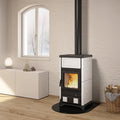 30966 Nordica, stufa a legna concita 2.0, bianco infinity