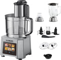 Küchenmaschine, Leistung 1000W Voll Kupfer Motor, Fassungsvermögen 3 Liter Schüßel, Mixer, Gemüseschreider, Full Touch Display, Doppelschneideklinge