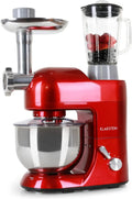 Klarstein Küchenmaschine, Küchenmaschinen mit 5L Schüssel, Leistung 2000W Teigmaschine Klein, 6 Stufen, Schneebesen Rühr- & Knethaken