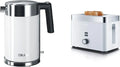 Wasserkocher WK 61 TO 61 Graef Edelstahl, weiß & Graef Toaster, weiß, Acryl