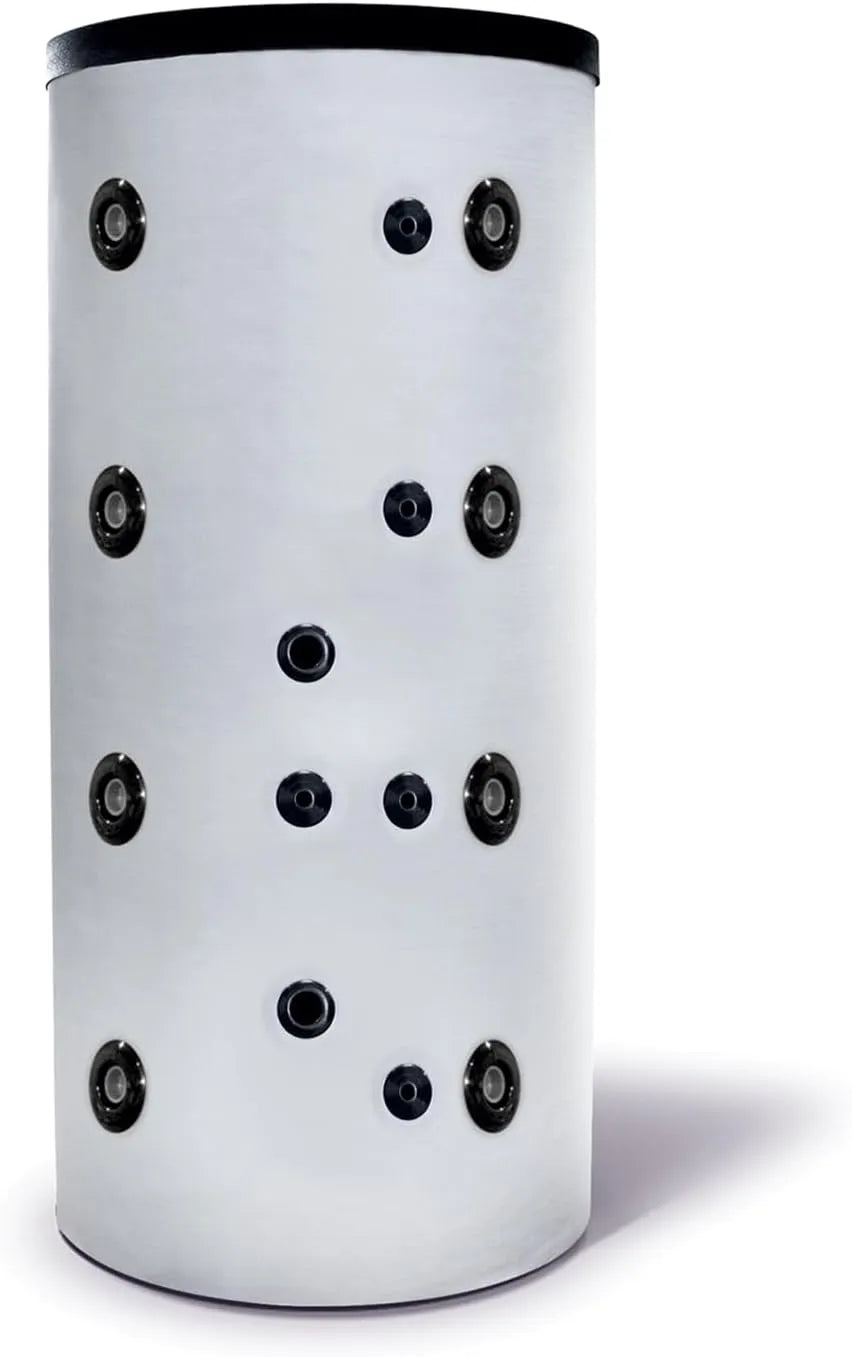 SUNEX Pufferspeicher, mit 1 Wärmetauscher, mit Wärmedämmung, Warmwasserboiler, Warmwasserbereiter, Fassungsvermögen 300L für Heizung und Warmwasser
