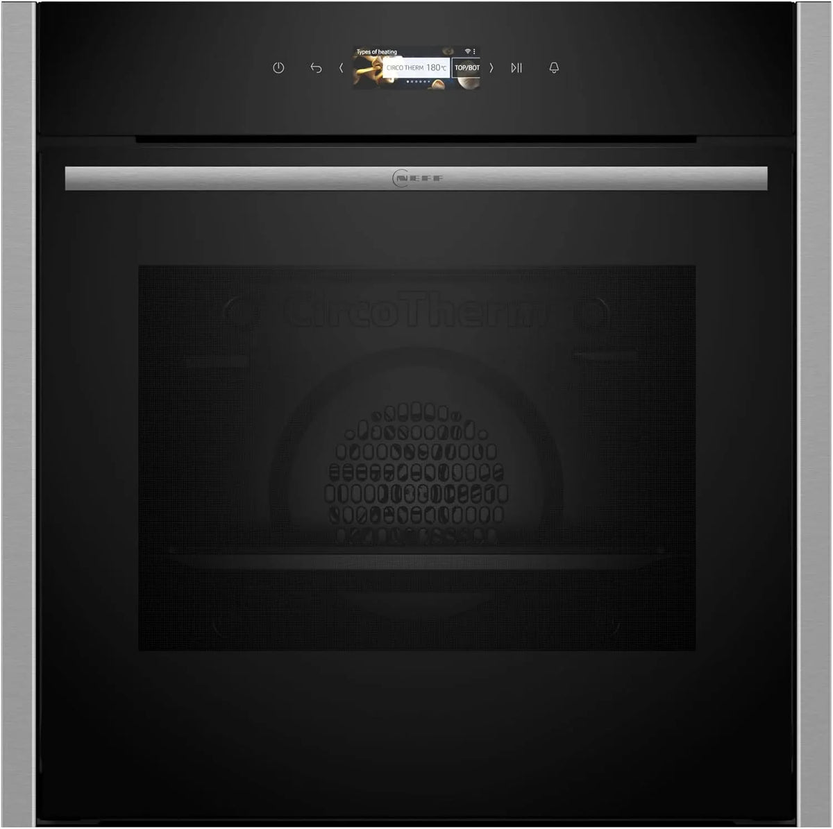 Neff Backofen B24CR31N0, Integrierbarer 60 x 60cm, Full Touch TFT-Display, Easy Clean, Edelstahl, N 70, Einbau, CircoTherm, Eco Clean