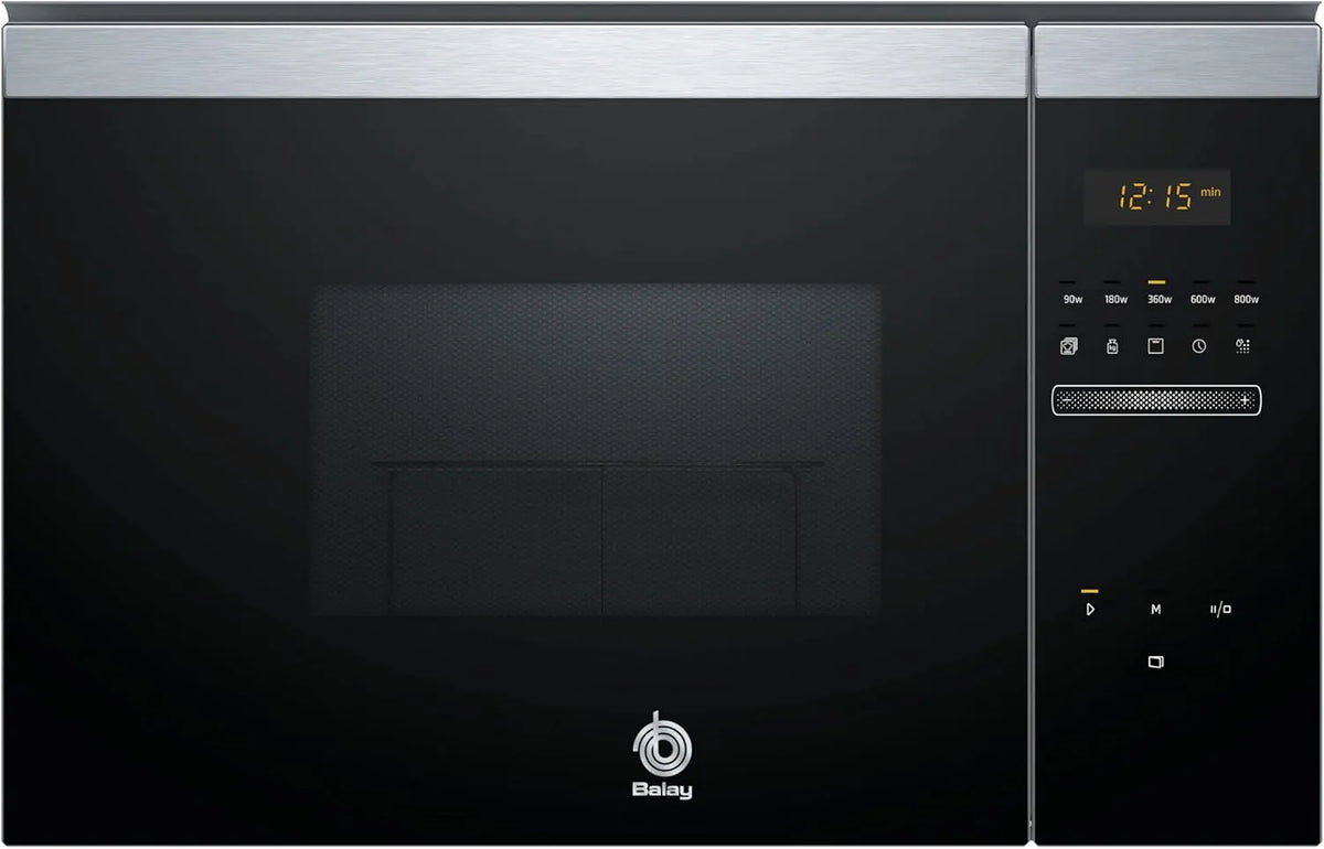 Mikrowelle 3CG4172X2 Balay Elektronische, Fassungsvermögen 20 l, 5 F, 2022, Einbau ohne Rahmen, Ap. links, schwarzes Glas, Breite 38 cm, 8 Rezepte