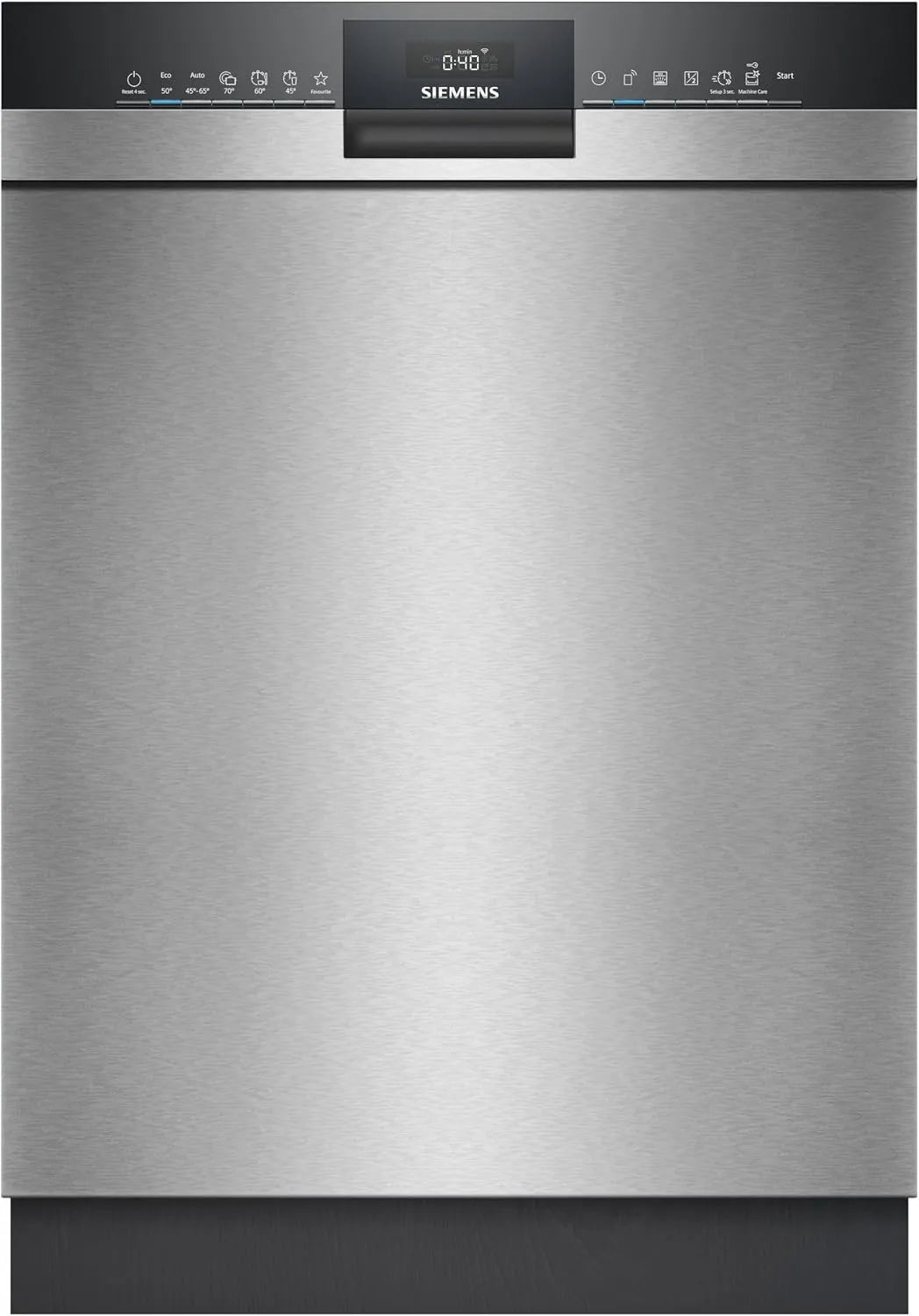 Siemens Geschirrspüler SN43ES22CE iQ300, Smarter Unterbau 60 cm, varioSpeed Plus, Gebürsteter Stahl, Made in Germany, ckschublade, flex Körbe