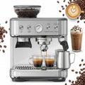Espresso-Siebträgermaschine, Mit Mahlwerk & 15 Bar Druck, Kaffeemaschine Mit Barista-Kit, Espressomaschine Mit 15 Mahlgraden, Leistung 1350W, PID