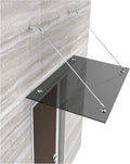 Modell Türvordach Türdach Maße 160x90 cm aus starkem Verbundsicherheitsglas V2A Glasvordach Vordach, VSG, Getönt