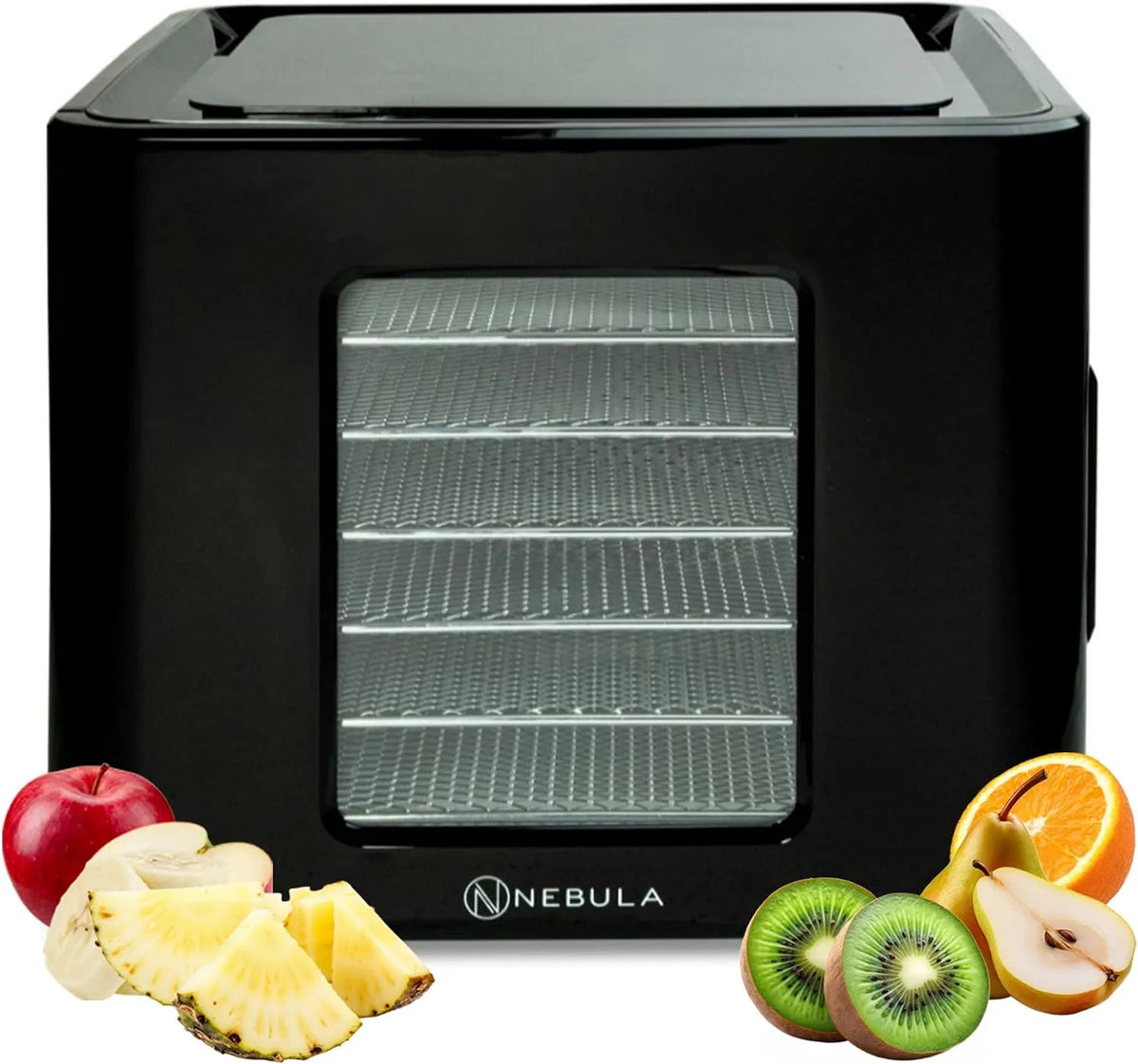 Modell Dörrgerät Mit 6 Edelstahlschalen 48-Stunden-Timer Nebula Lebensmittel, Einstellbare Digitale Temperatur 35-70 °C &, Leistung 400W, Gemüse