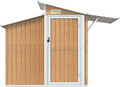 Geräteschuppen Braun, L x B x H, Stahl, Tidyard Gerätehaus Gartenhauses Gartengeräte Gartenschuppen Gartenhaus Schuppen