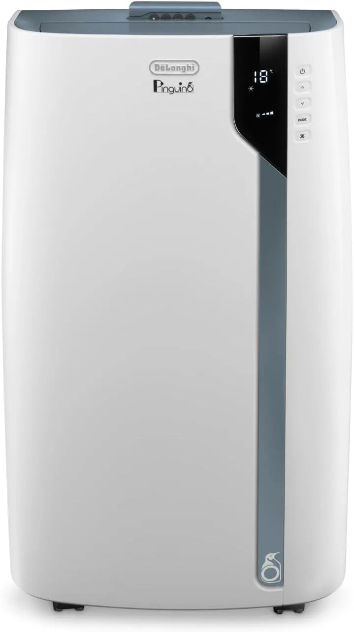 De'Longhi Modell EX105 24h-Timer, 10.000 BTU, für Räume bis 100m³, Pinguino PAC Mobiles Klimagerät mit EcoRealFeel-Technologie, Weiß