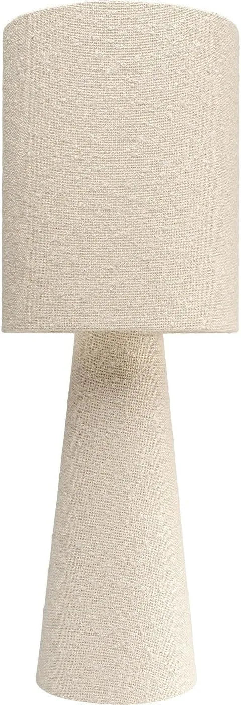 Stehlampe Marleen Beige Boucle Kare Design, 60cm Höhe, Stahl, Baumwolle, Schlafzimmer, HxBxT, Maße 60x22x22 cm, Weiß, Moderne Stehleuchte