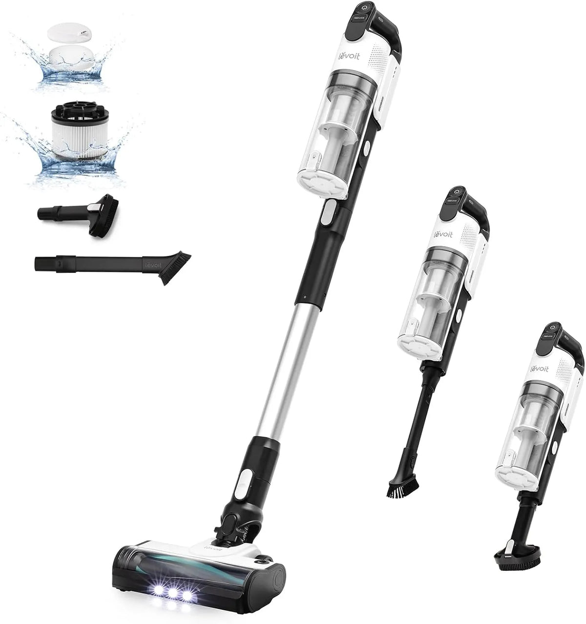 Staubsauger LVAC 200 LSV LSV-V201-WEU, Kabelloser, ABS, Metall, Aluminium, Einheitsgröße, in Schwarz