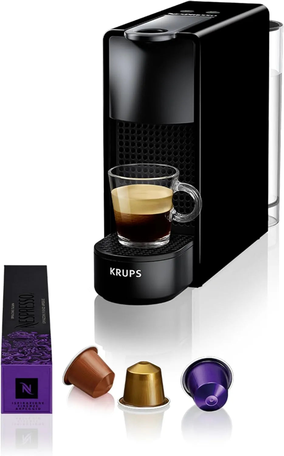 Nespresso Krups Modell, 19 bar XN1108, Fassungsvermögen 0,6 l Wassertankvolumen, 7 Kapseln, 1260 Watt, Essenza Mini Kaffeekapselmaschine