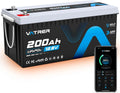 Modell 200Ah Selbstaufheizende RV- & Wohnmobil-Batterie LiFePO4 2560 5000 VATRER POWER, APP-Überwachung, integriertes 200A BMS, über Zyklen