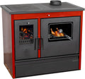Kaminofen 4050, mit Backfach und Herdplatte Lotus Classic Rot Holzofen 11 kW Holz Ofen Mehrfachbelegung Kamin Heizofen Küchenherd