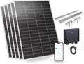 1000W Balkonkraftwerk mit Halterung Ray Lite, vormontiertes Komplettset mit 800W Mikro-Wechselrichter & Solarpanel, Leichtes, Plug & Play