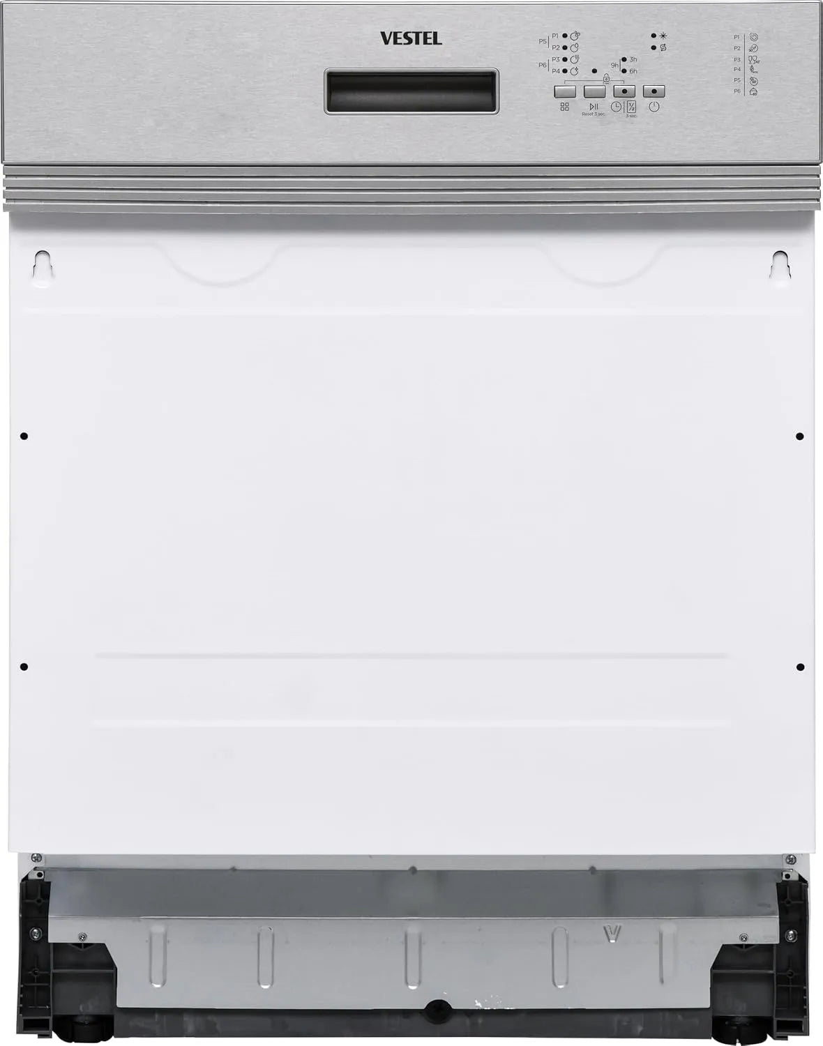 Geschirrspüler VST60-6 Vestel - teilintegrierter, 12 Maßgedecke, inklusive. ckkorb, teilintegrierter 60 cm, 6 Betriebsprogramme