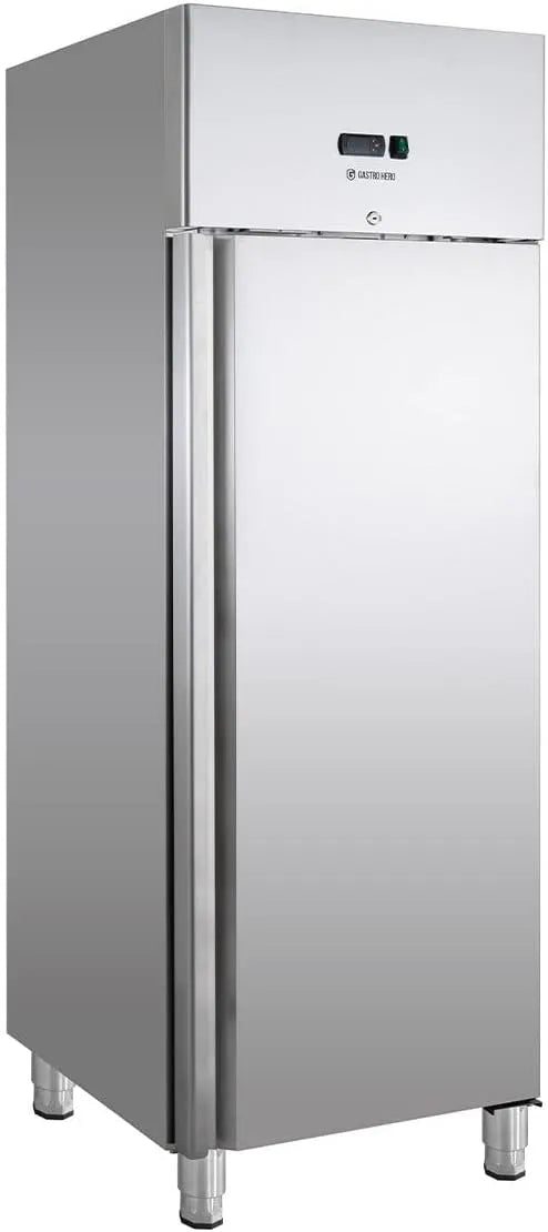 Gefrierschrank ECO 600, Fassungsvermögen 600 L Kühlraumvolumen, GN 2/1 kompatibel, Tiefkühlschrank, groß, Edelstahl, Gastronomiebedarf