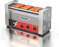 Grill, Haushalt und Gewerbe,1050W, mit Brötchenwärmer,12 Hotdogs Machine Elektrogrill, CROSSON Hot Dog Maschinen 5 Rollen