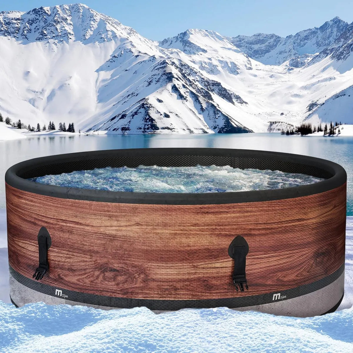 Whirlpool 125-224cm, 4-8 Personen, bis zu 144 Massagedüsen, BRAST aufblasbar MSpa, viele Modelle rund und eckig, In- Outdoor, Duet