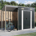 Gartenhaus, Anthrazit, mit Schleppdach 277x110,5x181 cm Stahl