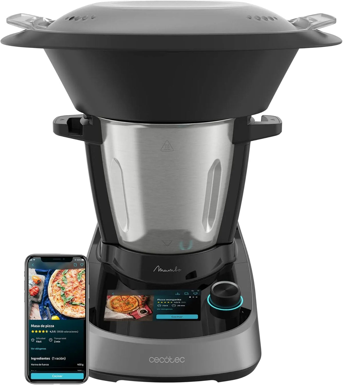 Cecotec Modell 5-Zoll-TFT-Touchscreen, 3,3 Liter Fassungsvermögen, Leistung 1600 W, 37 Funktionen, mit integriertem Rezeptbuch, App