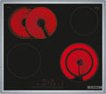 Bosch Kochfeld PKN645FP2E, DirectSelect, ReStart, PowerBoost, Elektrokochfeld Serie 6, autarkes Glaskeramik 60 cm breit, Bräterzone, in Schwarz