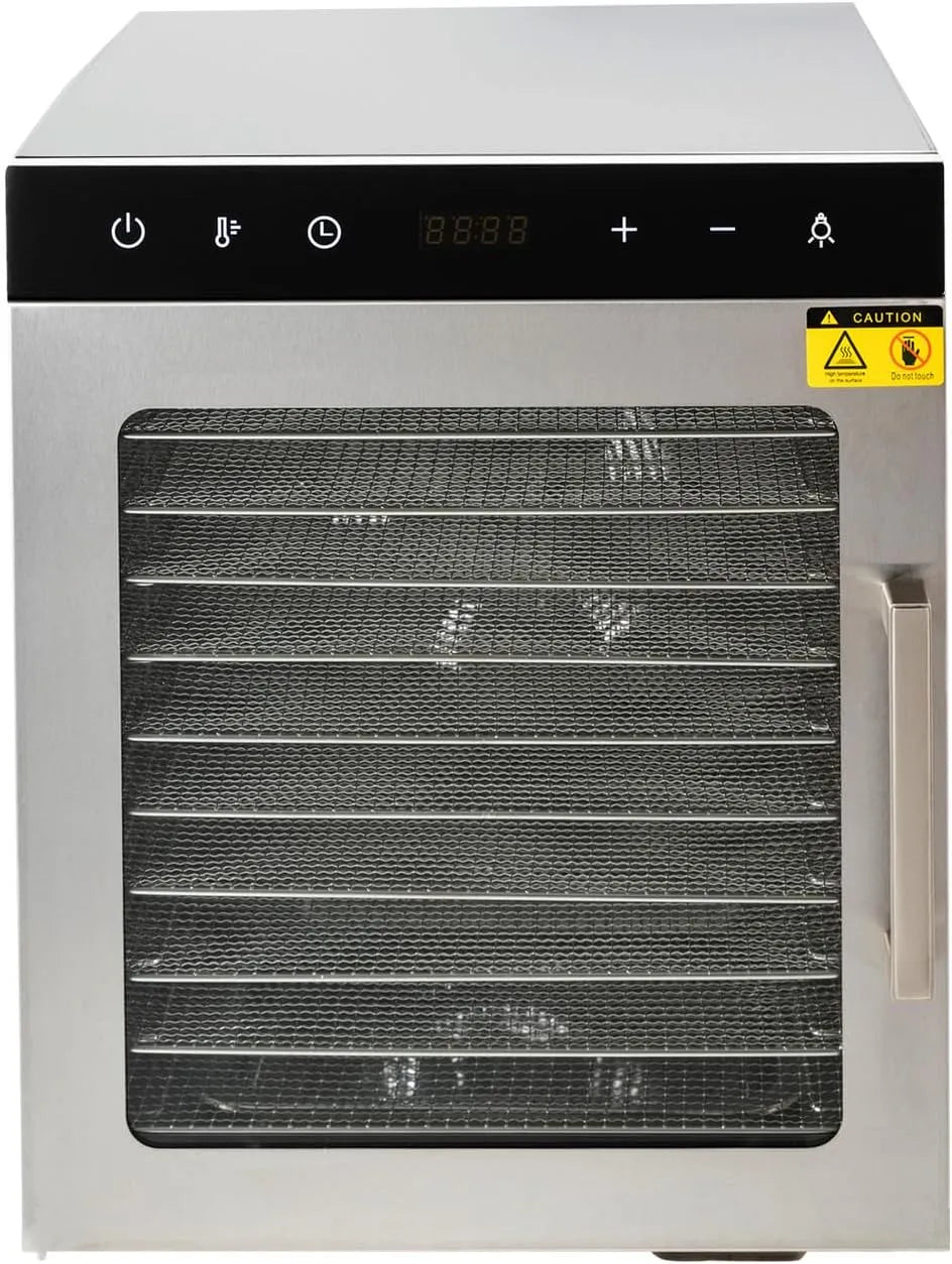 10 Etagen Edelstahl Dörrgerät Dörrautomat, LED-Panel Contro können es Verwenden