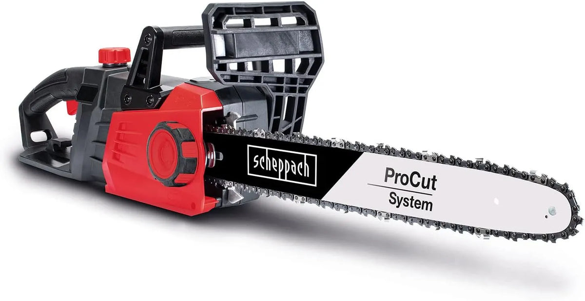 Scheppach Modell, Elektro Kettensäge CSE2700, 2700W Leistung, 44cm Schnitt-Ø, 455mm ProCut Schwert & Kette, autom. Kettenschmierung