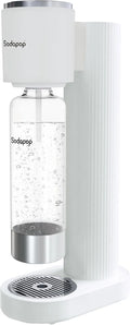Cooper Pro Weiß inklusive. 1x PET-Flasche Sodapop Wassersprudler, enthält keinen CO₂-Zylinder, Höhe 45 cm, platzsparend