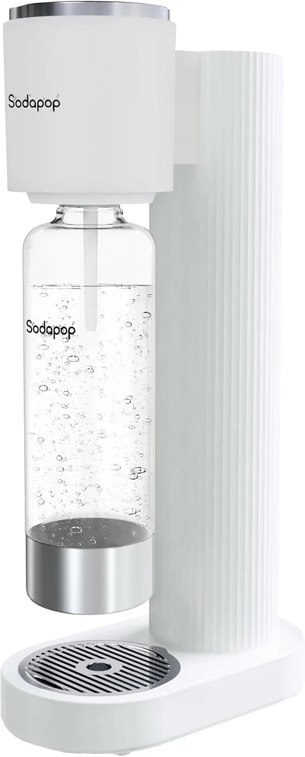 Cooper Pro Weiß inklusive. 1x PET-Flasche Sodapop Wassersprudler, enthält keinen CO₂-Zylinder, Höhe 45 cm, platzsparend