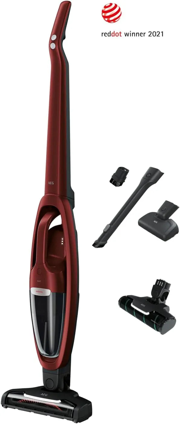 AEG Staubsauger QX7-ANIM 2in1, Spannung 21,6 Volt, schlanke Bauform, hochwirksam auf Teppichen, in freistehender Ausführung, bis zu 50 min Laufzeit