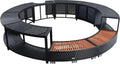 Whirlpool, in Schwarz, ESTEXO Poolumrandung Poolverkleidung Umrandung Polyrattan Verkleidung Einfassung Rund 200 cm