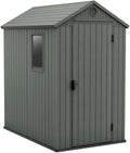 Gartenhaus Keter, Darwin 4x6, Holzoptik, Maße 125,8 x 184,5 x 205 cm, 2 m², Farbe Salbeigrün