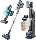Staubsauger, 34 kPa, CLEANmaxx AeroTec 500 mit Absaugstation, automatische Staubentleerung 3,5 l Beutel, Handstaubsauger smart & kabellos
