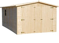 Geräteschuppen M101 H222x516x324 cm/15, 15 m² Shiplap-Schuppen aus Naturholz, TIMBELA Holzgarage, Abstellraum mit Fenstern, Gartenwerkstatt, Auto